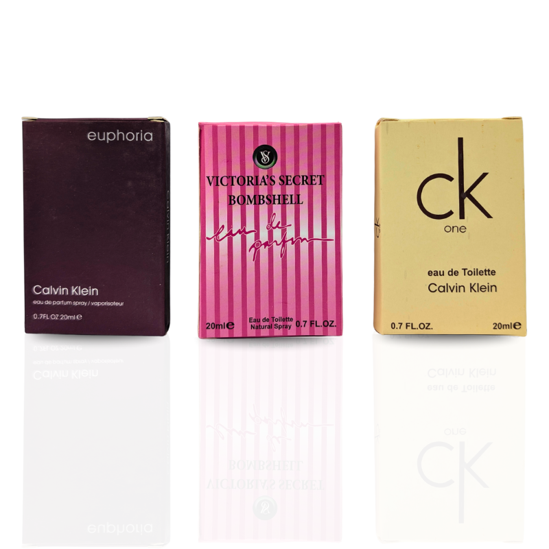 3 Testers (CK Euphoria ,VS Bomshell Edp, CK One)
