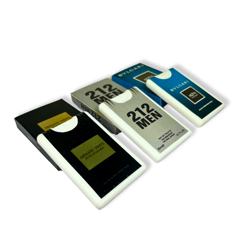 3 Testers (Armani Privé Royal Oud, 212 Men, Bvlgari Aqva Pour Homme)