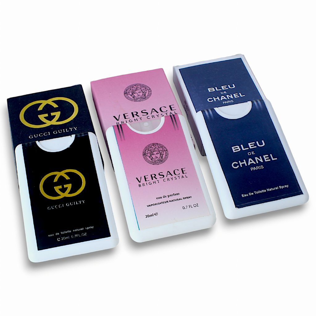 3 Testers (Versace Bright Crystal, Gucci Guilty, Bleu de Chanel)