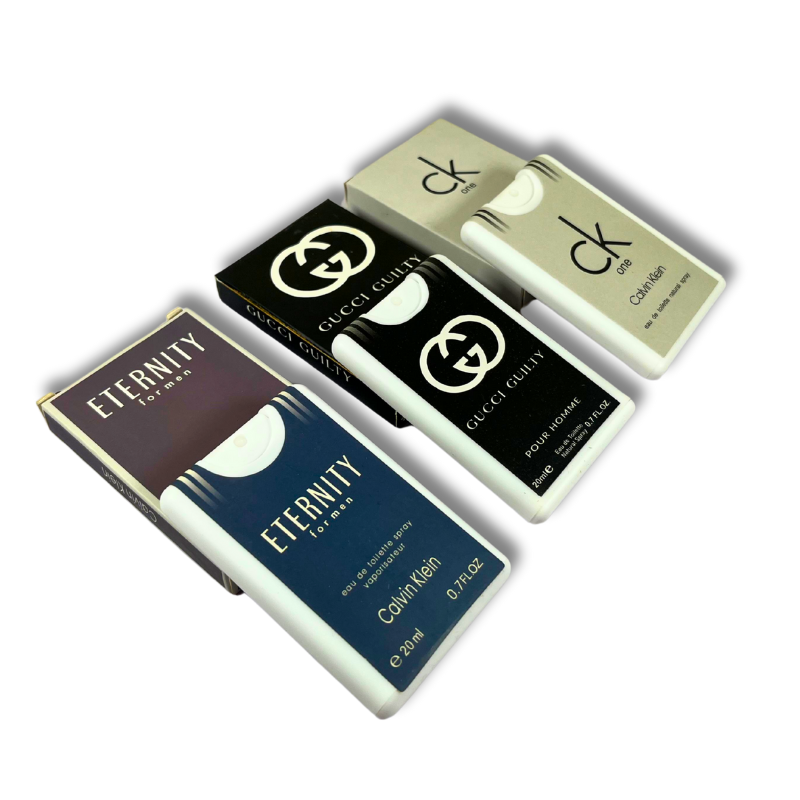 3 Testers (CK Eternity Men, Gucci Guilty, CK One)