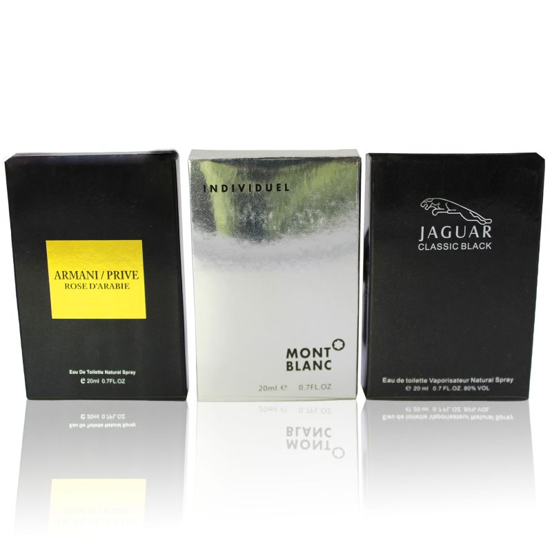 3 Testers(Armani Rose D’Arabie, Mont Blanc Individuel, Jaguar Classic Black)