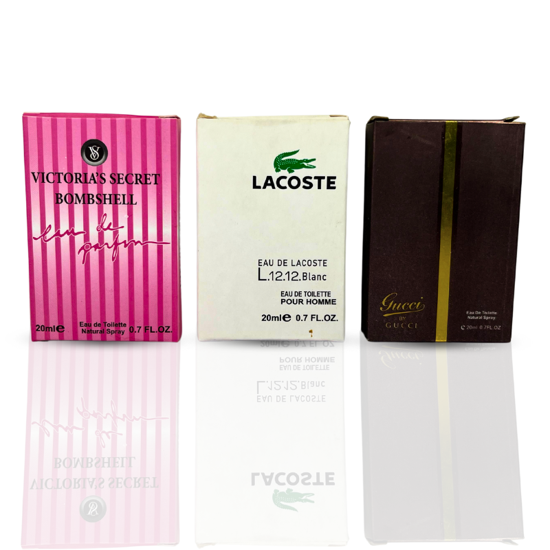 3 Testers (Victoria’s Secret Bombshell, Lacoste L.12.12, Gucci by Gucci)