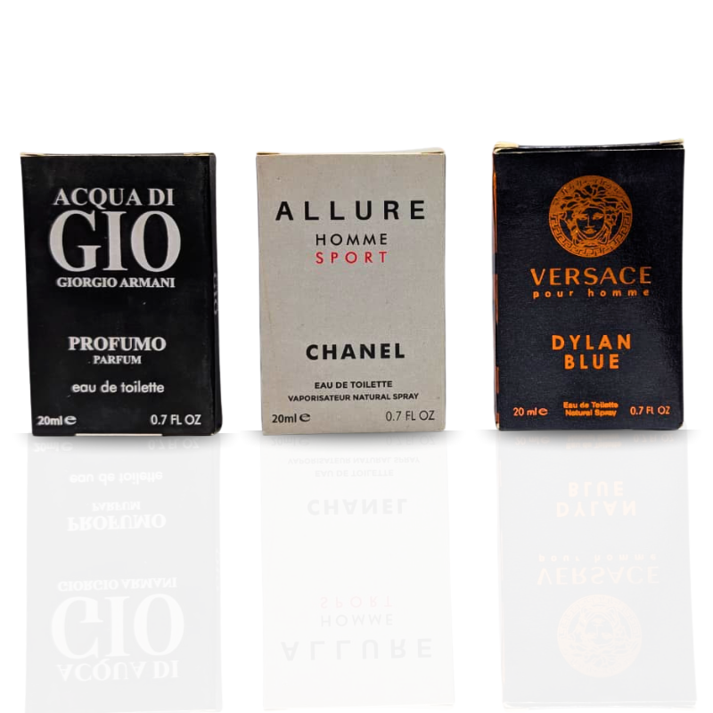 3 Testers (Aqua Di Gio Profumo , Allure Homme, Versace Dylan Blue)
