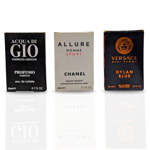 3 Testers (Aqua Di Gio Profumo , Allure Homme, Versace Dylan Blue)