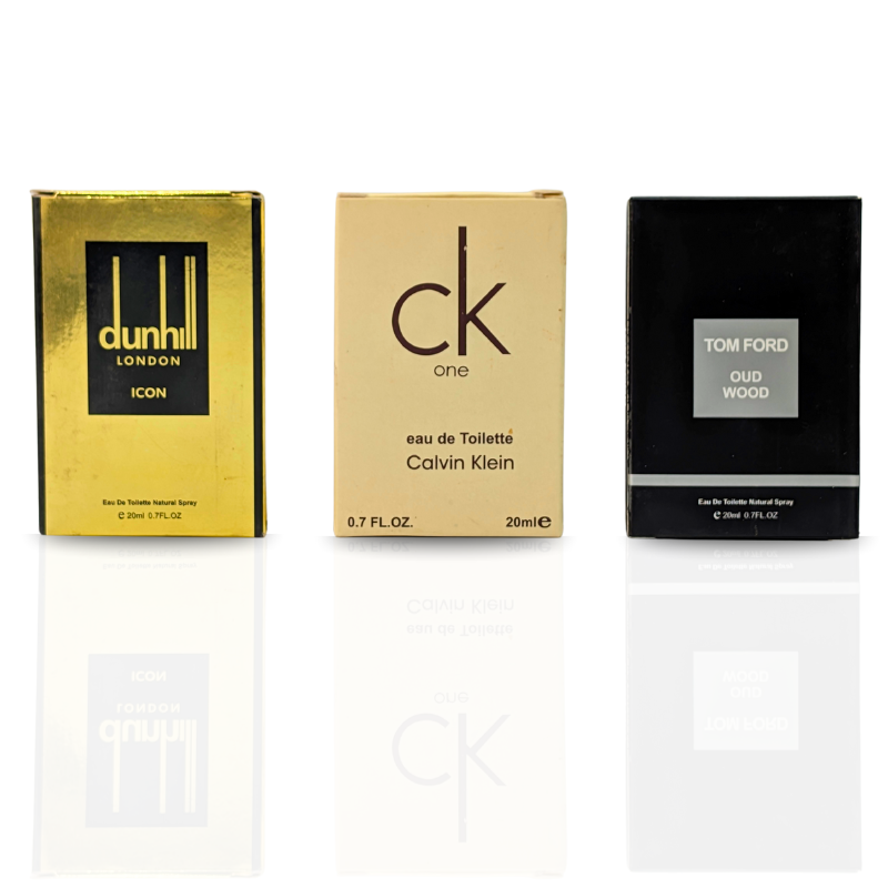 3 Testers (Dunhill Icon London, CK one, Tom Ford Oud Wood)
