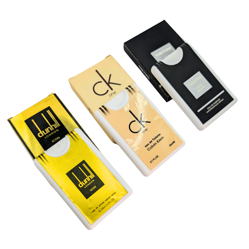 3 Testers (Dunhill Icon London, CK one, Tom Ford Oud Wood)