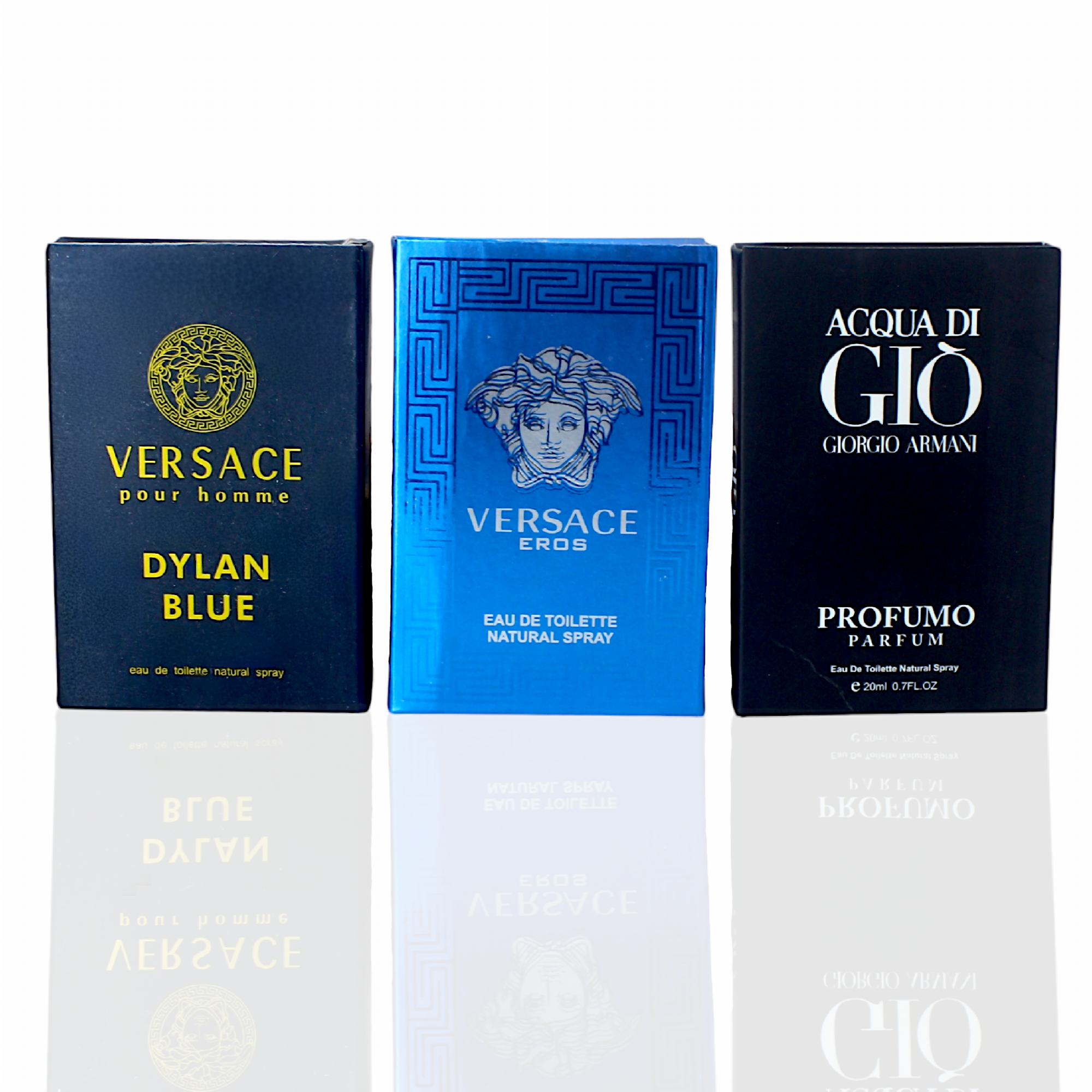 3 Testers (Versace Dylan Blue, Acqua Di Gio Profumo, Versace Eros)