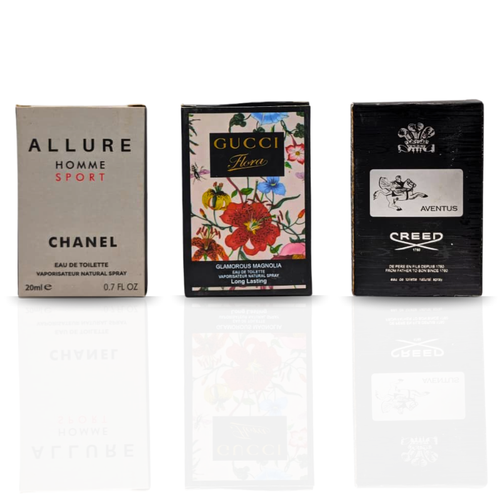 3 Testers (Chanel Allure Homme Sport , Gucci Flora, Creed Aventus)