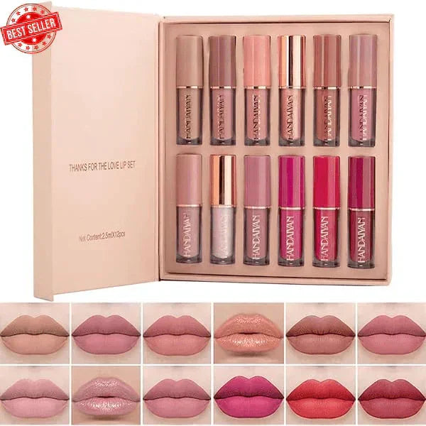 12 Colors Lipgloss- Long-Lasting Waterproof - ZIOR