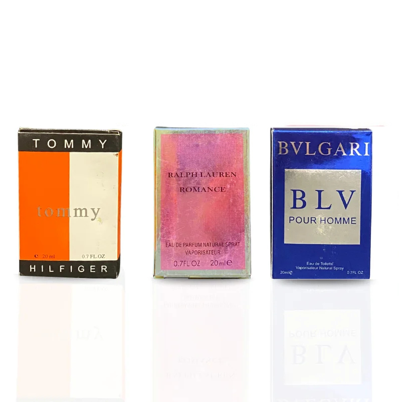 3 Testers (Tommy Hilfiger For Him, Ralph Lauren Romance, Bvlgari BLV Pour Homme)