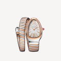 Bvlgari Serpenti Tubogas Watch Dual tone Chain White Dial