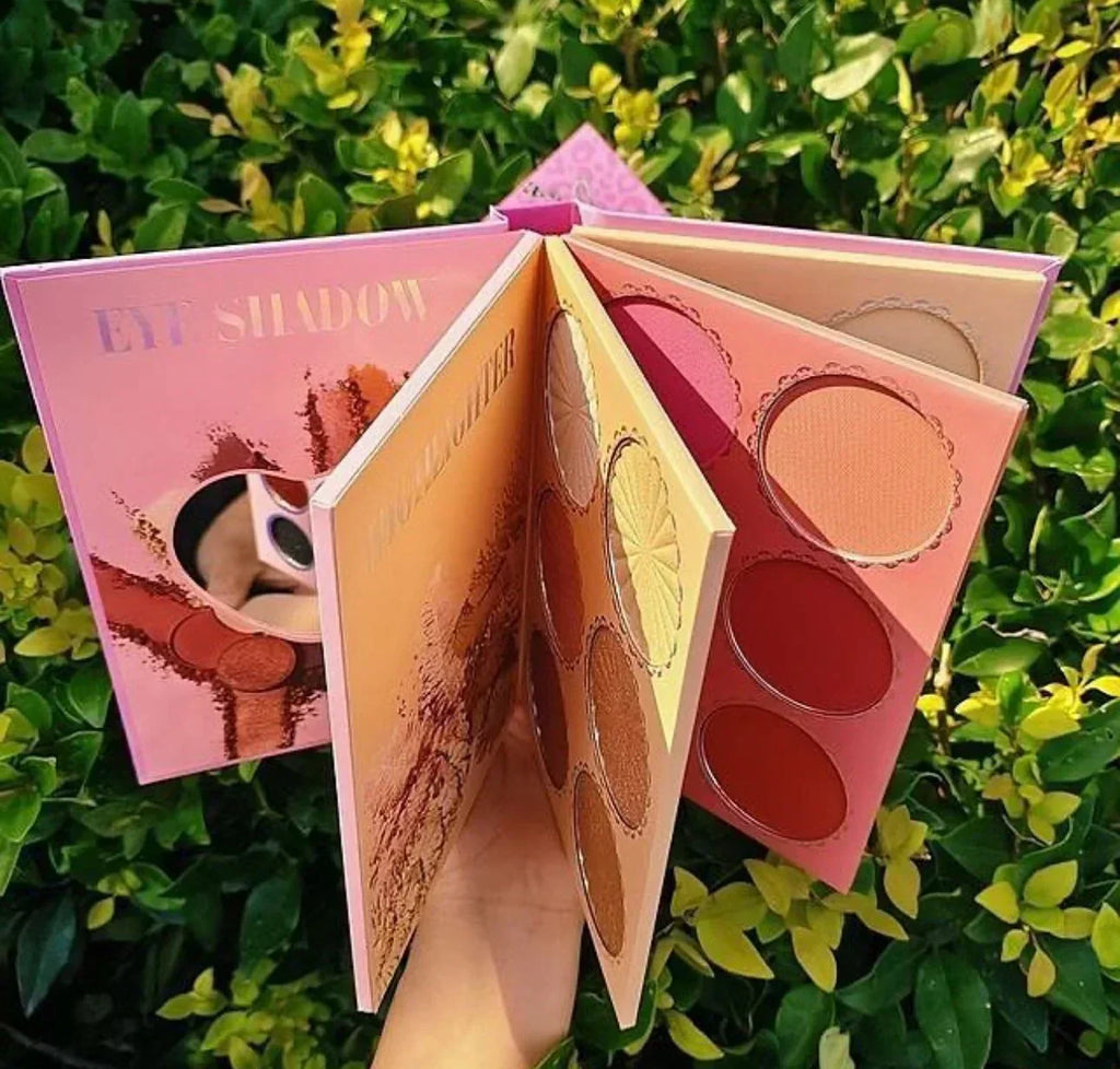 4 Pages Book Shape Matte Eyeshadow Palette - ZIOR