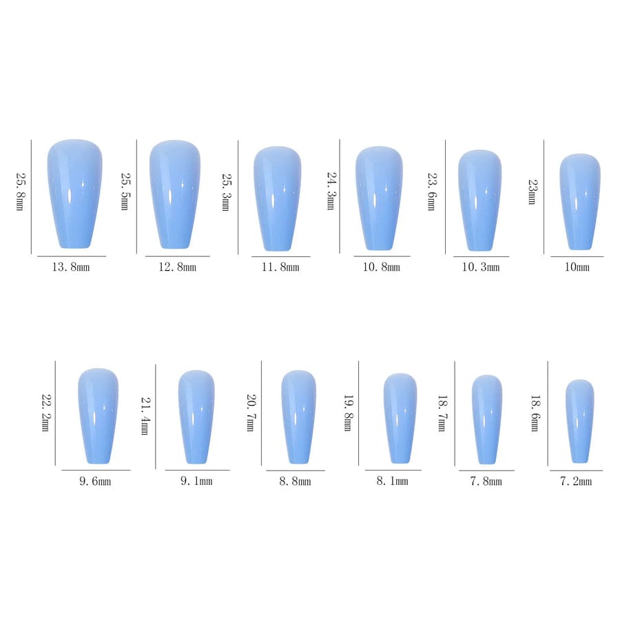 Artificial Nails Pack of 576 Nails With Glue & Sticker - ZIOR