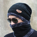 Beanie Cap Set, Wool Cap With Neck Warmer - ZIOR